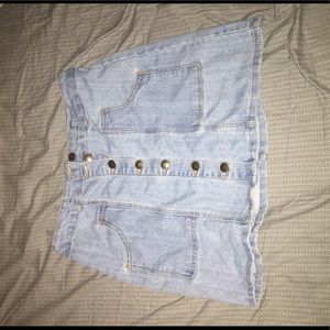 Demin High Waist Pencil Skirt